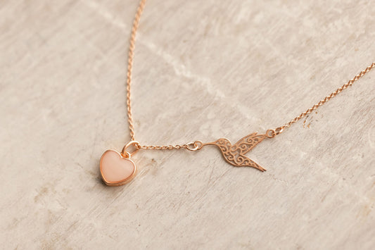 Pendentif en forme de coeur avec inclusion de lait maternel