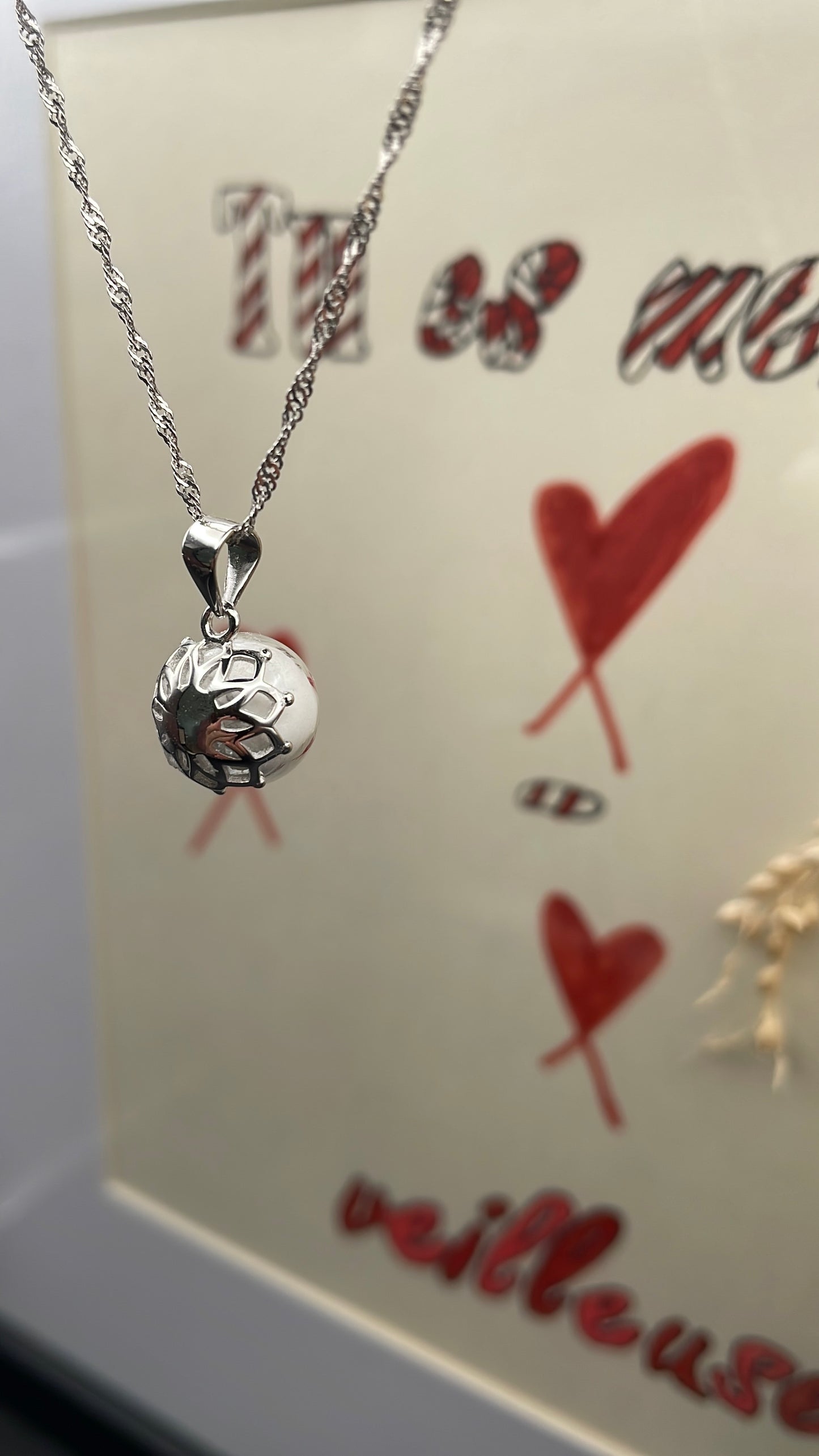 Pendentif Perle de verre éternelle