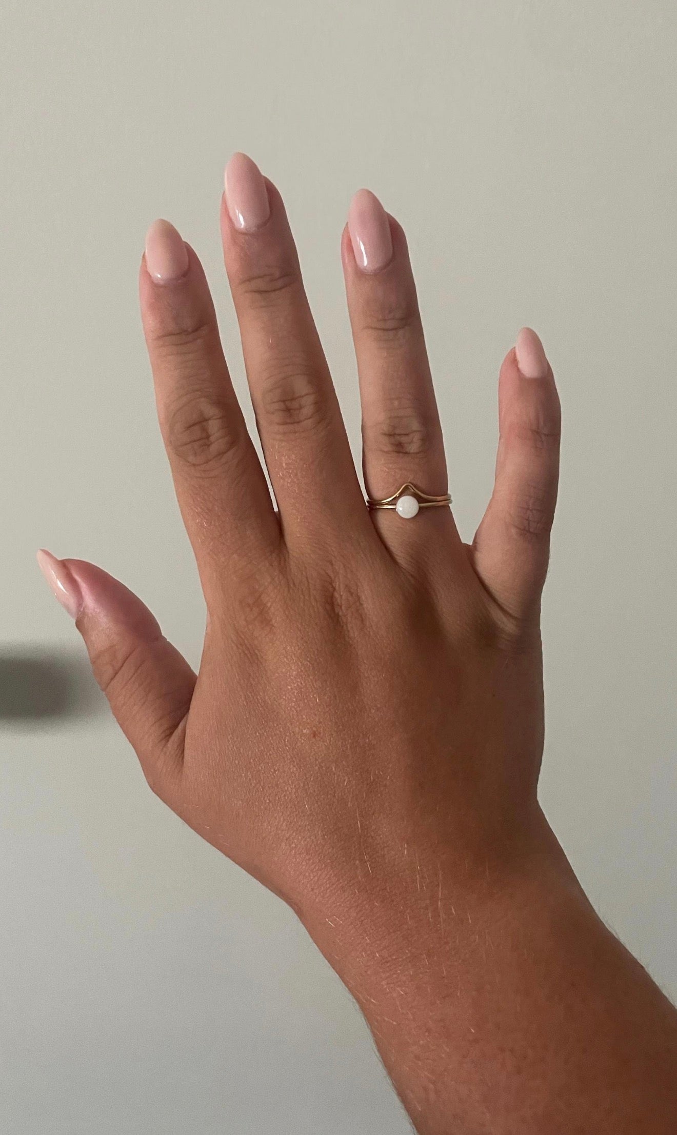 bague en or gold filled avec inclusion de lait maternel 