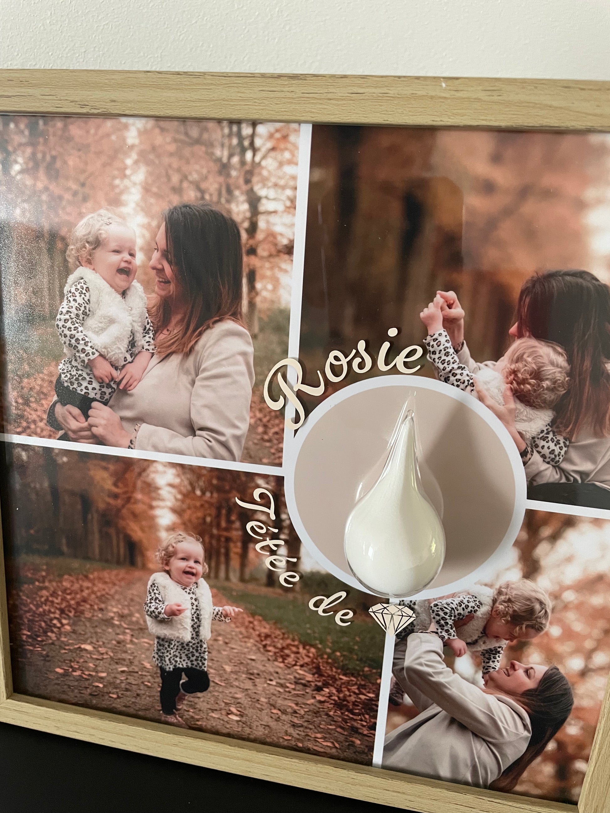 Cadre souvenir allaitement en décoration intérieure avec photo personnalisée
